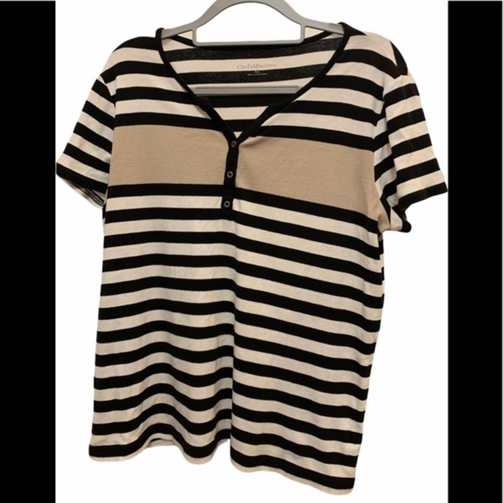 Croft & Barrow Striped Top Size XL